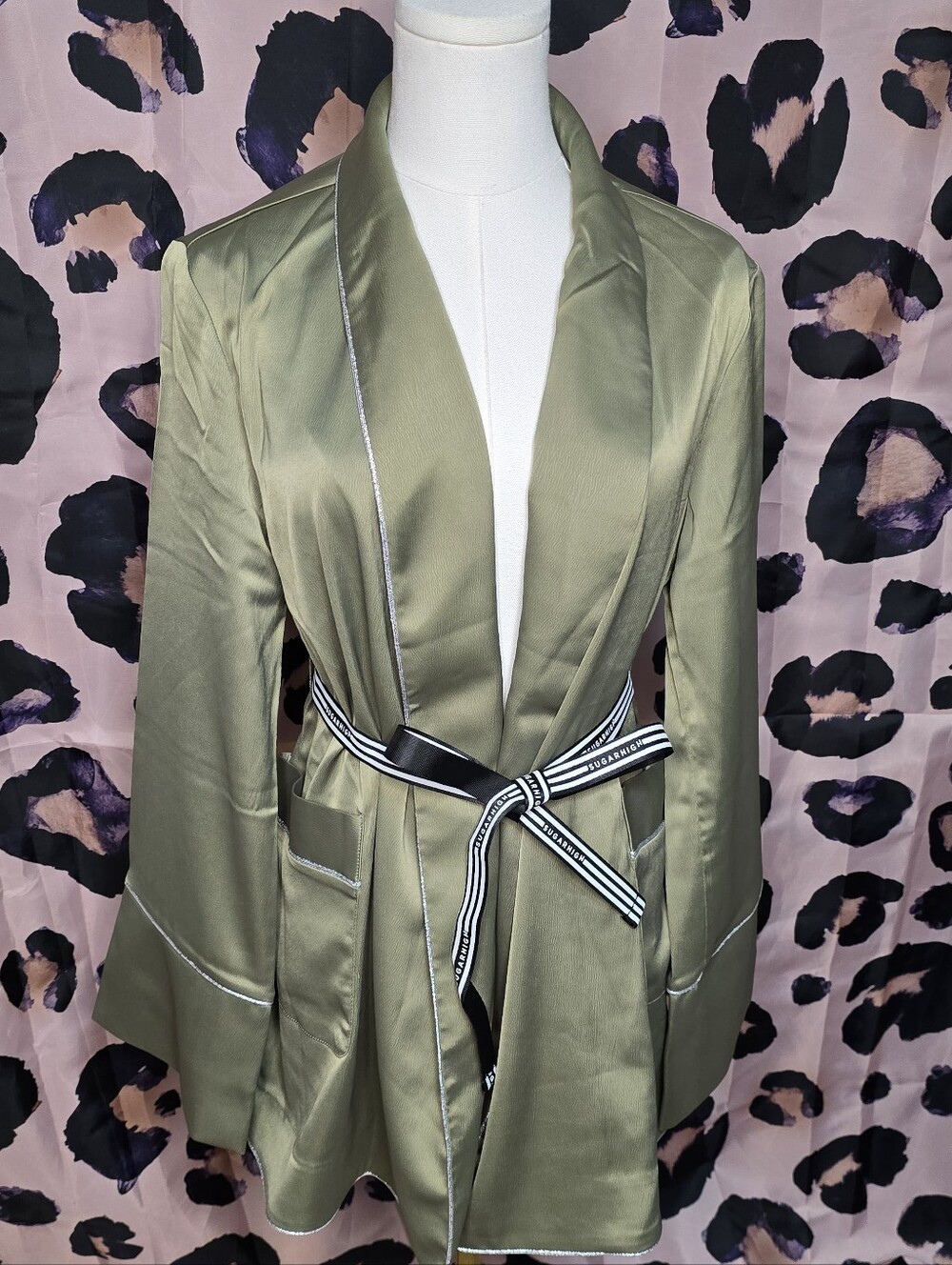NEW🏷 SUGARHIGH Lovestoned After Midnight wrap blazer - OLIVE (Size SMALL)